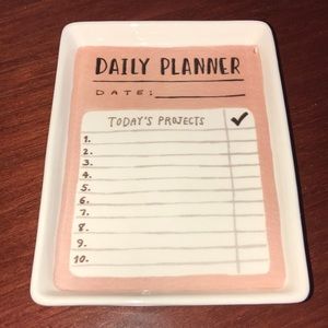 Daily Planner dish